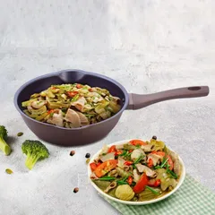 Chảo Chống Dính Sâu Lòng Kalpen Lipper Đáy Từ 24cm/26cm/28cm - Chất Liệu Nhôm Cao Cấp, Dùng Được Trên Bếp Từ, Bếp Ga, Tiện Dụng Trong Nấu Ăn