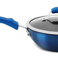Chảo sâu lòng chống dính vung kính Kalpen Inzager đáy từ phẳng - Chảo bếp từ siêu bền, tiết kiệm điện, đa năng cho mọi loại bếp.