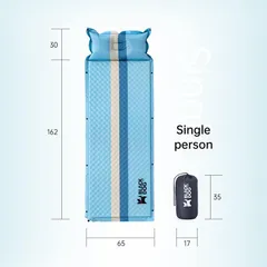 Đệm Ngủ Gấp Gọn NatureHike Black Dog - Đệm Cao Su Non với Gối Hơi Tiện Lợi, Thoải Mái, Dễ Dàng Vệ Sinh, Mẫu Mới Thanh Lịch