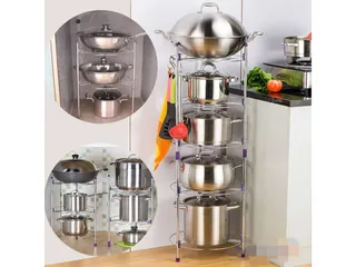Giá để xoong nồi inox 5 tầng Kalpen GXIN5K98 - Thiết kế hiện đại, bền đẹp, chịu lực tối đa cho nhà bếp tiện nghi