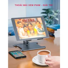 Giá Đỡ Để Bàn Tamayoko T003 Cho Máy Tính Bảng & iPad - Hợp Kim Nhôm Cao Cấp, Chịu Lực, Thiết Kế Gấp Gọn, Dễ Dàng Di Chuyển