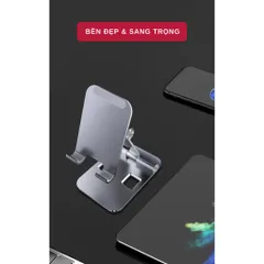 Giá Đỡ Máy Tính Bảng Tamayoko T002 - Giá Đỡ Điện Thoại Uốn Dẻo Bằng Hợp Kim Nhôm, Khe Cắm Sạc Tiện Lợi, Tương Thích Với iPad và Smartphone