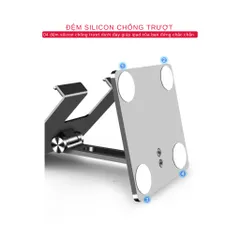 Giá Đỡ Điện Thoại, Máy Tính Bảng Để Bàn Tamayoko T01 - Hợp Kim Nhôm Cao Cấp, Chắc Chắn, Điều Chỉnh Góc Nghiêng, Màu Bạc/Đen