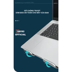 Giá Đỡ Laptop iPad Hợp Kim Nhôm Tamako FS-0273 - Thiết Kế Gọn Nhẹ, Thoáng Khí, Giảm Mỏi Cổ Tay - Phụ Kiện Máy Tính Cao Cấp