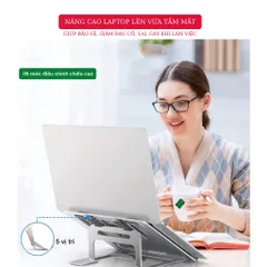 Giá Đỡ Máy Tính, Laptop, iPad, Macbook Tamayoko FS-104 - Thiết Kế Nhôm Cao Cấp, 5 Mức Độ Cao, Gọn Nhẹ, Tản Nhiệt Tối Ưu