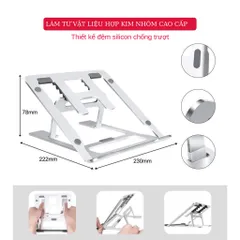 Giá Đỡ Máy Tính, Laptop, iPad, Macbook Tamayoko FS-104 - Thiết Kế Nhôm Cao Cấp, 5 Mức Độ Cao, Gọn Nhẹ, Tản Nhiệt Tối Ưu