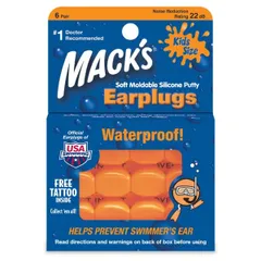 Hộp 6 Đôi Nút Bịt Tai Chống Ồn Mack's Earplugs Dành Cho Trẻ Em - Giảm Tiếng Ồn, Bảo Vệ Thính Giác, Thích Hợp Khi Bơi Lội và Du Lịch