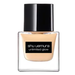 Kem nền Shu Uemura Unlimited Glow Fluid Foundation với độ che phủ cao, lớp finish căng bóng tự nhiên, bảo vệ da SPF24 PA+++, cho làn da rạng ngời.