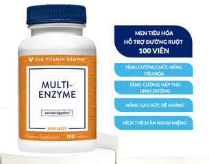 Men tiêu hóa The Vitamin Shoppe Multi-Enzyme 100 viên - Hỗ trợ tiêu hóa, kích thích ăn ngon, tăng cường sức khỏe hệ tiêu hóa và đề kháng
