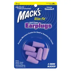 Nút Bịt Tai Mack's Slim Fit Soft Foam - Hộp 5 Đôi, Giảm Tiếng Ồn Hiệu Quả, Chất Liệu Cao Su Non, Bảo Vệ Thính Giác Tối Ưu