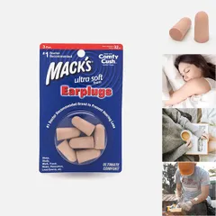 Nút Bịt Tai Mack's Ultra Soft Foam - Giảm Tiếng Ồn 80%, Chất Liệu Cao Su Non - Bảo Vệ Thính Giác Tốt Nhất, Ngủ Ngon Hơn
