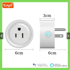 Ổ cắm điện thông minh Tuya Smart Life 10A - Điều khiển bằng giọng nói và kết nối Wifi, tương thích Google Home, Alexa
