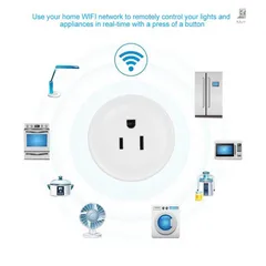 Ổ cắm điện thông minh Tuya Smart Life 10A - Điều khiển bằng giọng nói và kết nối Wifi, tương thích Google Home, Alexa