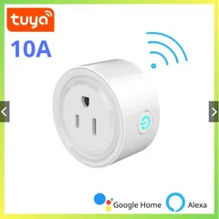 Ổ cắm điện thông minh Tuya Smart Life 10A - Điều khiển bằng giọng nói và kết nối Wifi, tương thích Google Home, Alexa