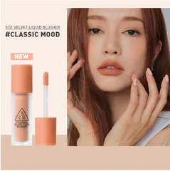 Phấn Má Dạng Kem 3CE Velvet Liquid Blusher - Phấn Trang Điểm Dễ Tán, Bám Màu Lâu, Rạng Rỡ Tươi Tắn, Tiện Dùng Mang Theo