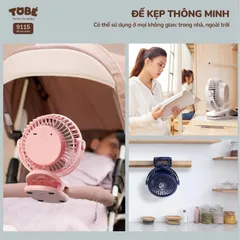 Quạt Tích Điện Mini ToBé MS 9115 - Giải Pháp Đối Phó Nắng Nóng, Dung Lượng Pin 10.000mAh, Thiết Kế Gọn Nhẹ Cho Mọi Không Gian