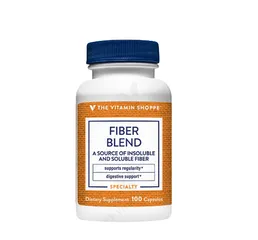 Viên rau củ bổ sung chất xơ The Vitamin Shoppe Fiber Blend - Hỗ trợ tiêu hóa và cải thiện đường ruột 100 viên nang tự nhiên