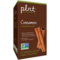 Viên uống PLNT Cinnamon - Hỗ trợ ổn định đường huyết từ vỏ quế hữu cơ - Hộp 60 viên cho sức khỏe tiểu đường