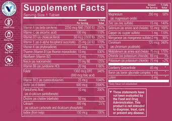 Viên uống vitamin tổng hợp The Vitamin Shoppe One Daily cho phụ nữ 50+ không chứa sắt - Hỗ trợ sức khỏe vượt trội cho nữ giới trưởng thành