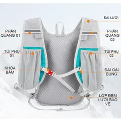 Balo Thể Thao NEW THE WAY 2052 - Balo Đa Năng Chạy Bộ, Leo Núi, Cắm Trại - Chất Liệu Cao Cấp, Thiết Kế Thoải Mái, Dung Tích 10L