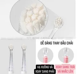 Bàn Chải Đánh Răng Điện OA Penguin Cho Bé - Đầu Lưỡi Silicon, Thiết Kế Mềm, Chống Nước IPX7, Phù Hợp Với Răng Sữa, Sử Dụng Lên Tới 40 Ngày