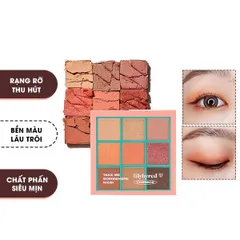 Bảng Màu Mắt 9 Ô Lilybyred x THENCE Mood Cheat Kit - Phấn Trang Điểm Độc Đáo, Màu Cam San Hô và Nâu Rạng Rỡ, Giúp Nâng Tâm Trạng Ngày Mới