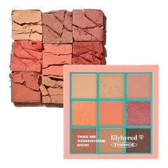 Bảng Màu Mắt 9 Ô Lilybyred x THENCE Mood Cheat Kit - Phấn Trang Điểm Độc Đáo, Màu Cam San Hô và Nâu Rạng Rỡ, Giúp Nâng Tâm Trạng Ngày Mới