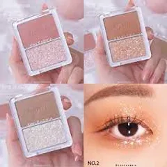 Bảng Phấn Mắt 2 Màu Ánh Nhũ Unleashia Tap Me Palette Duo - Độ Bám Dính Tốt, Kết Cấu Mịn, Trang Điểm Rực Rỡ, Dễ Sử Dụng