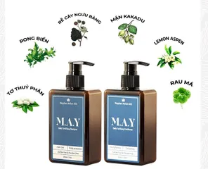 Bộ Dầu Gội Dầu Xả Phục Hồi Tóc M.A.Y Daily Cho Nam - Dưỡng Ẩm Tóc, Không Chứa Sulfate và Paraben, Hương Trái Cây Nhiệt Đới