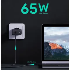 Bộ Sạc Nhanh Aukey PA-B4S 65W - Công Nghệ GaN, Sạc Laptop, iPhone, Android, Thiết Kế Nhỏ Gọn, Nhiều Cổng USB Chất Lượng Cao