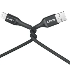 Cáp Sạc Aukey CB-AKL1/AKL2 USB A Sang Lightning Chống Đứt - Dài 1.2m/2m, Chất Liệu Kevlar Cao Cấp, Tương Thích Tất Cả Thiết Bị Apple
