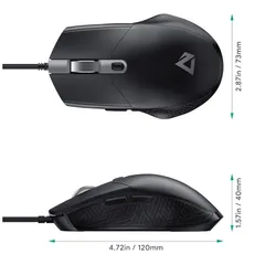 Chuột Gaming Aukey GM-F3 RGB 7200 DPI 6 Nút - Thiết Kế Mạnh Mẽ, LED Đổi Màu Tùy Chỉnh, Chuột Đa Năng Cho Game Thủ