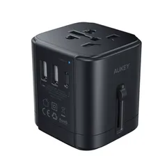 Củ sạc Aukey PA-TA01 Đa Năng 3 Cổng USB-C và USB, 20W, Thiết kế Nhỏ Gọn, Sạc Nhanh Cho 3 Thiết Bị Đồng Thời
