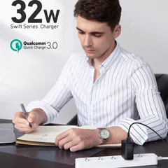 Củ Sạc Nhanh Aukey PA-F3S PD 20W - Sạc 2 Thiết Bị Cùng Lúc, Thiết Kế Nhỏ Gọn, Tương Thích iPhone và Android
