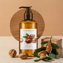 Dầu gội Nature Republic Argan Essential Deep Care 180ml - Phục hồi tóc hư tổn, dưỡng ẩm tự nhiên, cho mái tóc mềm mại và chắc khỏe