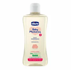 Dầu Massage Chiết Xuất Hạt Bông Chicco 200ml - Dưỡng Ẩm Da Bé Từ Sơ Sinh, Chống Khô Nẻ, Chứa Vitamin E và Omega 3, Omega 6