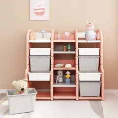 Kệ Trang Trí Đa Năng Toys House WM21E085 - Thiết Kế 3 Cột Cân Xứng, Phân Loại Đồ Dùng Hiệu Quả, Phù Hợp Cho Bé và Gia Đình