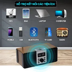 Loa Bluetooth 5.0 B Y VS3 Màn Hình LED - Mini Loa Sang Trọng Âm Thanh Sống Động, Kết Nối Nhanh, Thời Gian Chơi 4 Giờ