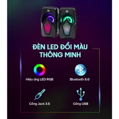Loa Máy Tính Để Bàn Mini BD-110 - Âm Thanh Chất Lượng Cao, Đèn LED 7 Màu, Kết Nối Bluetooth 5.0 - Phụ Kiện Thời Thượng Cho Game Thủ