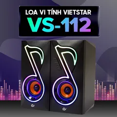 Loa Máy Tính Để Bàn VS-112 – Âm Thanh Bass Mạnh Mẽ Với Đèn LED RGB Sống Động, Thiết Kế Hiện Đại, Phụ Kiện Máy Tính Chất Lượng Cao