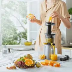 Máy Ép Chậm Olivo SJ210 - Ép Kiệt Bã 97% Với Công Suất 200W, Tốc Độ 40 Vòng/Phút, Lưới Lọc Tiện Lợi для Rau Củ, Trái Cây