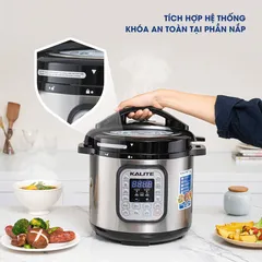 Nồi Áp Suất Điện Đa Năng Kalite KL-636 - 5 Trong 1, 10 Chế Độ Nấu Ưu Việt, Dung Tích 6L, Tiết Kiệm Thời Gian và Năng Lượng