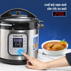 Nồi Áp Suất Điện Đa Năng Kalite KL-636 - 5 Trong 1, 10 Chế Độ Nấu Ưu Việt, Dung Tích 6L, Tiết Kiệm Thời Gian và Năng Lượng