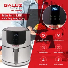 Nồi Chiên Không Dầu Điện Tử Galuz HL-995 Màn Hình Cảm Biến - Dung Tích 5,2L, Công Suất 1700W, Vỏ Thép Chống Dính Sang Trọng