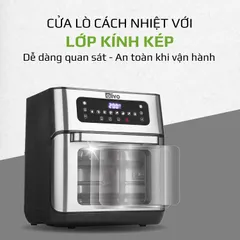 Nồi Chiên Không Dầu Olivo AF12 Dung Tích 12L - Công Suất 1800W, Thiết Kế Hiện Đại, 8 Chương Trình Nấu Ăn Tiện Lợi