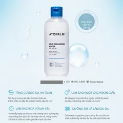 Nước Tẩy Trang Dịu Nhẹ Cho Bé Atopalm Mild Cleansing Water 250ml - Sạch Da Mỏng Manh, Không Hương Liệu, An Toàn Cho Trẻ Sơ Sinh