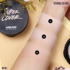 Phấn Nền Sivanna Colors Super Cover Two Way Cake - Phấn Trang Điểm Kiểm Soát Dầu, Chống Nắng SPF 15++ Cho Làn Da Mịn Màng, Chuyên Dụng 10g