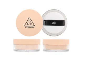 Phấn Phủ Dạng Bột 3CE Natural Finish - Kiềm Dầu, Lớp Phủ Mịn Màng, Hộp Nhỏ Gọn, Phù Hợp Da Dầu, Trang Điểm Tự Nhiên