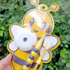 Set Bàn Chải Đánh Răng Honeybee Ukiwi Cho Bé 0-6 Tuổi - Thiết Kế Hình Ong Ngộ Nghĩnh, Đầu Bàn Chải Siêu Mềm Mịn, Bảo Vệ Nướu