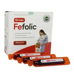 Siro Bổ Máu Fefolic Tăng Cường Sắt & Acid Folic Cho Bà Bầu - Hỗ Trợ Giảm Căng Thẳng, Thiếu Máu, 20 Ống 10ml